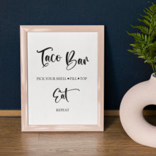  Taco Bar Wedding Sign Poster