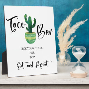 Taco bar Wedding sign Tabletop Plaque