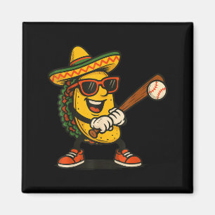 Taco baseball cinco de mayo magnet