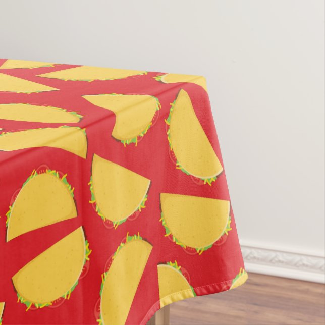 Taco Birthday Party Mexican Food Tablecloth (In Situ)