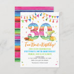 Taco Bout a 30th Birthday Fiesta Invitation<br><div class="desc">Taco 'Bout a festive 30th birthday celebration! Invite guests to a fun-filled 30th fiesta to celebrate the birthday gal or guy! This digital invitation features a custom papel picado number 30 and accents of colourful fiesta decor that will inspire decorations for the party!</div>