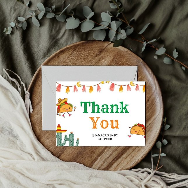 Taco bout a Baby Baby Shower Thank You Card (Creator Uploaded)