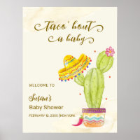 Taco 'Bout A Baby Cactus Baby Shower Welcome  