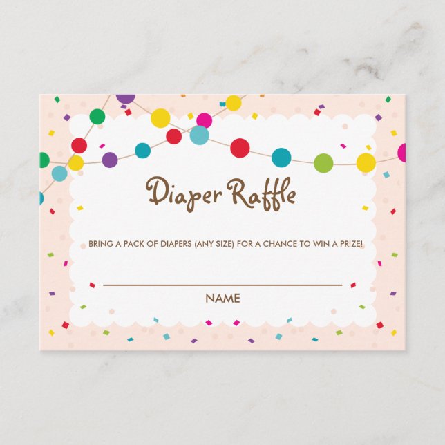 Taco Bout a Baby Diaper Raffle Card (Front)
