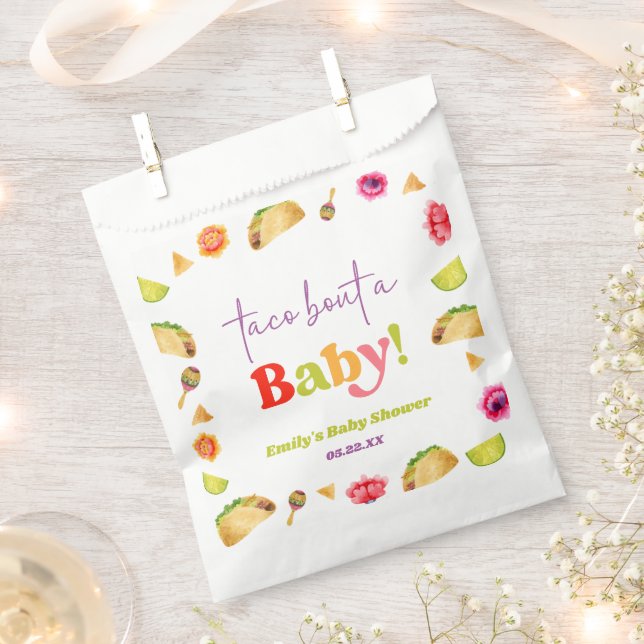 Taco Bout A Baby! Fiesta Baby Shower Favour Bags (Clipped)