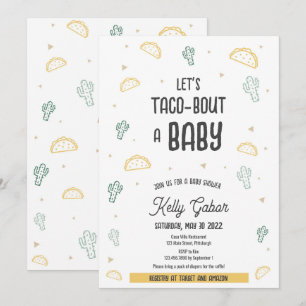 Taco-Bout a Baby, Fiesta Baby Shower Invitation