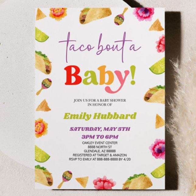 Taco Bout A Baby! Fiesta Baby Shower Invitation (Creator Uploaded)