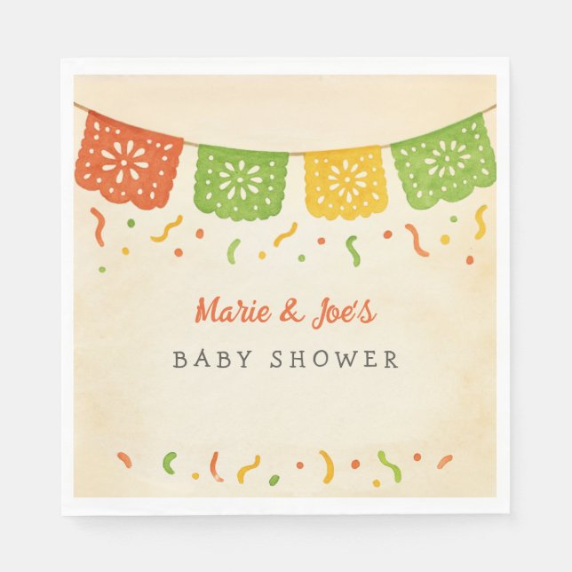 Taco Bout A Baby Fiesta Baby Shower Napkins (Front)