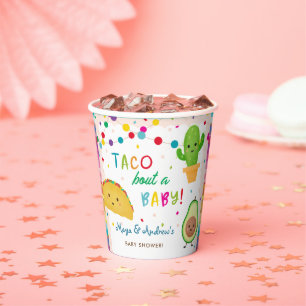Taco bout a baby - fiesta theme baby shower paper cups