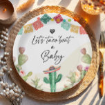 Taco Bout a Baby Fiesta Watercolor Cactus Shower Paper Plate<br><div class="desc">Set the tone for your party with these wonderful,  elegant looking paper plates with a cactus fiesta theme. Soft pastel colours and hand drawn illustrations characterise this invitation suite. The Fiesta theme is perfect for a summer party.</div>