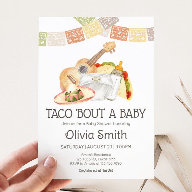 Taco 'Bout A Baby Mexican Baby Shower Invitation (Taco 'Bout A Baby Mexican Fiesta Baby Shower Invitation)