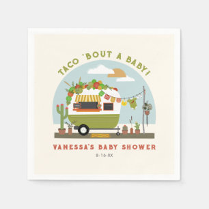 Taco Bout A Baby Neutral Green Baby Shower Napkin
