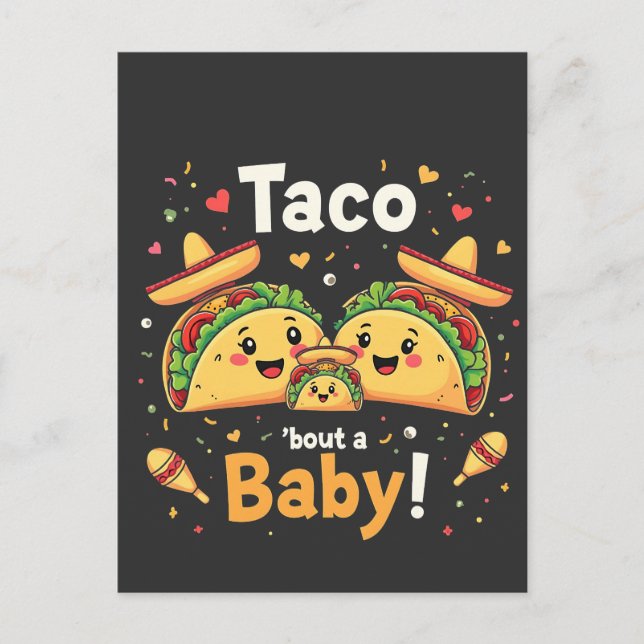Taco Bout a Baby Pregnancy Announcement  (Front)