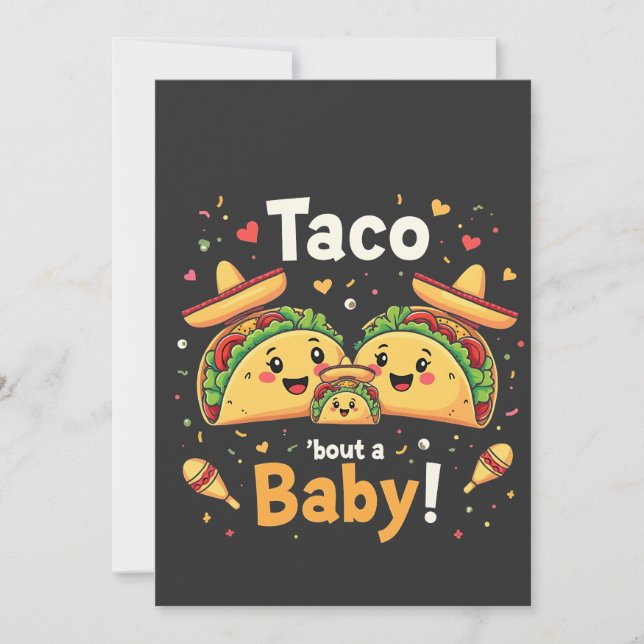 Taco Bout a Baby Pregnancy Announcement  (Front)