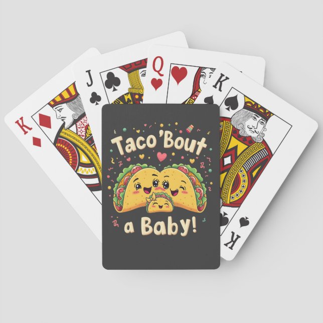 Taco 'Bout a Baby Pregnancy Tao Cinco De Mayo  Playing Cards (Back)