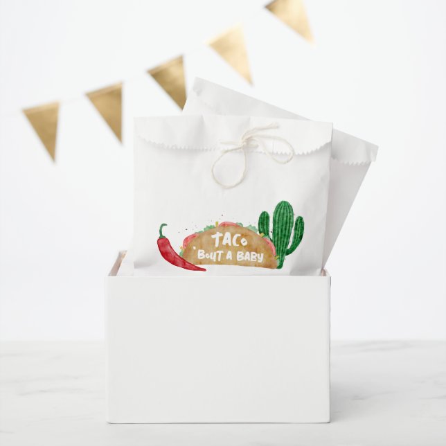 Taco 'Bout a Baby Shower Fiesta Personalised  Favour Bags (Party)