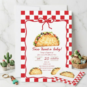 Taco Bout A Baby Shower Invitation ,Red Gingham