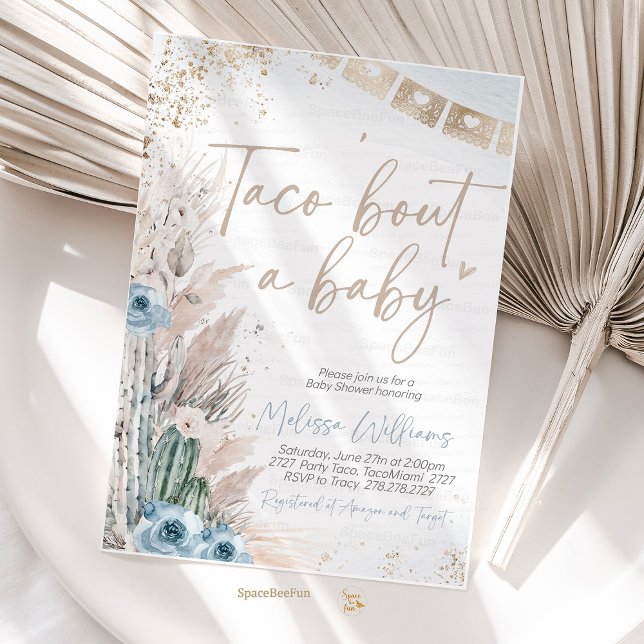 Taco Bout A Baby Shower Invites Boho Boy (Taco Bout A Baby Shower Invitation Boho Boy Fiesta Baby Shower Invite, Cactus Taco Baby Shower)