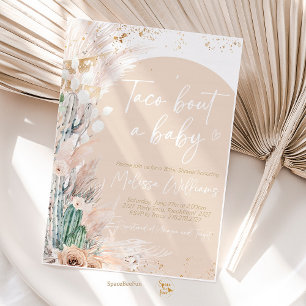 Taco Bout A Baby Shower Invites Boho gender reveal
