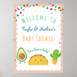 Taco bout a baby! Taco themed welcome baby shower Poster