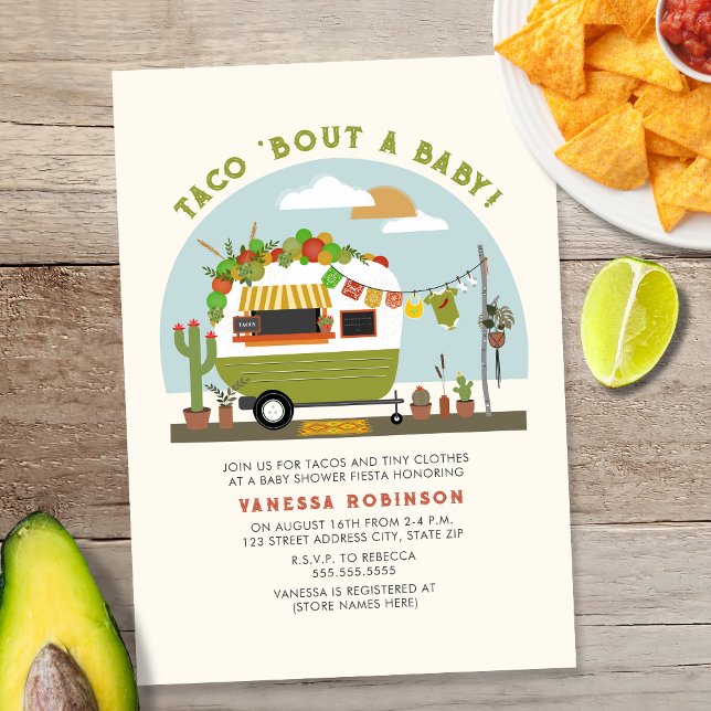 Taco Bout A Baby Taco Truck Camper Baby Shower Invitation (Creator Uploaded)