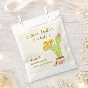 Taco 'Bout A Baby Watercolor Cactus Baby Shower  Favour Bags