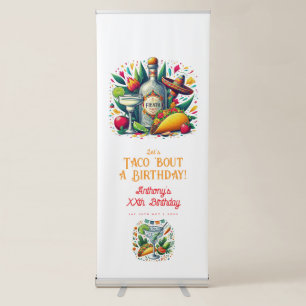 “Taco ’Bout a Birthday!” Fiesta Welcome Retractable Banner