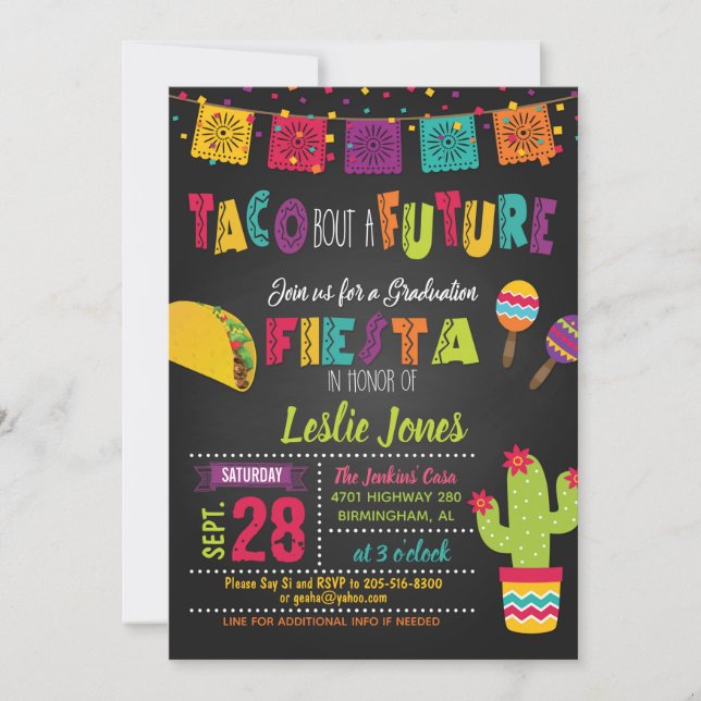 Taco Bout a Future Graduation Invitation (Front)