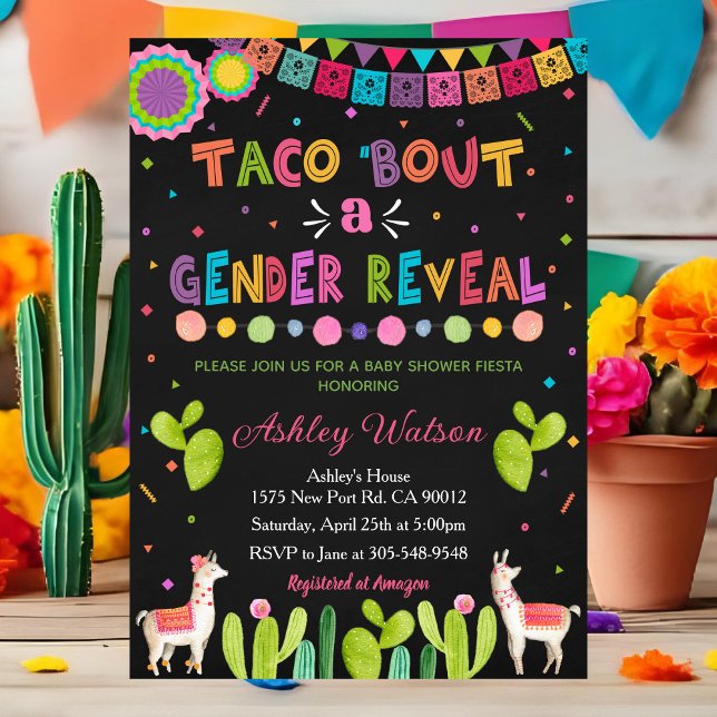 Taco 'Bout a Gender Reveal Party Invitation (Creator Uploaded)
