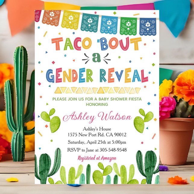 Taco 'Bout a Gender Reveal Party Invite (Creator Uploaded)