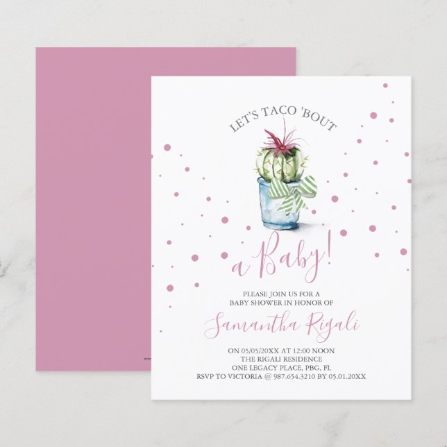 Taco-Bout a Girl Baby Shower (Front/Back)