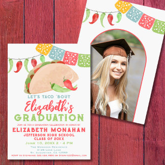 Taco Bout A Graduation Fiesta Photo Graduation Invitation