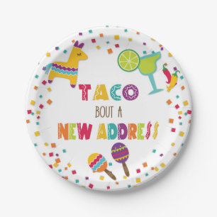 Taco Bout a New Address Plate - White