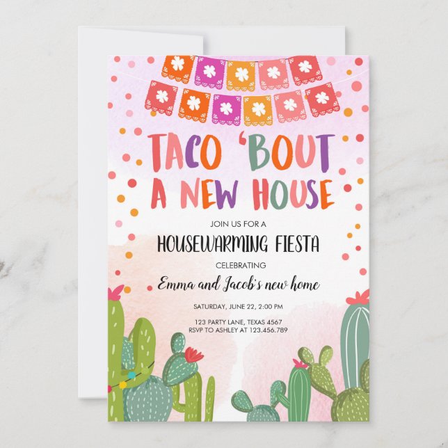 Taco Bout A New House Housewarming Party Fiesta Invitation (Front)