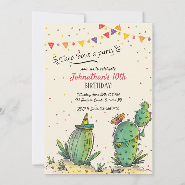 Taco 'bout a Party Invitation (Front)