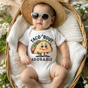 Taco Bout Adorable Funny Taco Baby Bodysuit