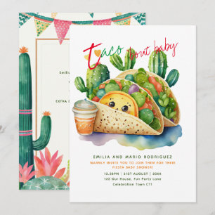 Taco 'bout Baby Fiesta Baby Shower Fun Cute Invitation