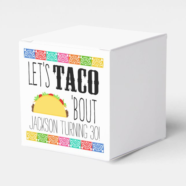 Taco 'Bout Birthday Party Favour Box (Front Side)