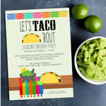 Taco 'Bout Birthday Party Invitation