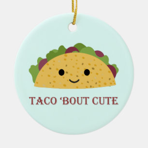 Taco Bout Cute Kawaii Taco Ceramic Tree Decoration