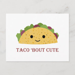 Taco Bout Cute Kawaii Taco Holiday Postcard