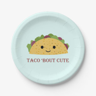 Taco Bout Cute Kawaii Taco Paper Plate