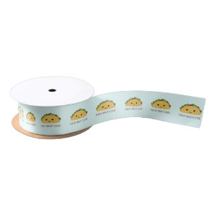 Taco Bout Cute Kawaii Taco Satin Ribbon