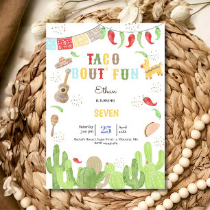 Taco bout' fun fiesta mexican birthday invitation