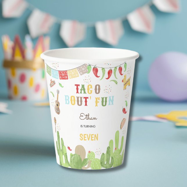 Taco bout' fun fiesta mexican birthday paper cups (Creator Uploaded)