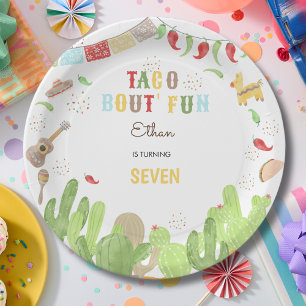 Taco bout' fun fiesta mexican birthday paper plate
