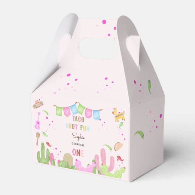 Taco bout fun fiesta mexican first birthday favour box (Front Side)