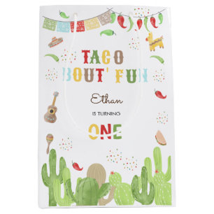 Taco bout' fun fiesta mexican first birthday medium gift bag