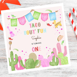 Taco bout fun fiesta mexican first birthday napkin