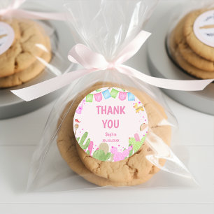 Taco bout fun fiesta mexican girl birthday classic round sticker